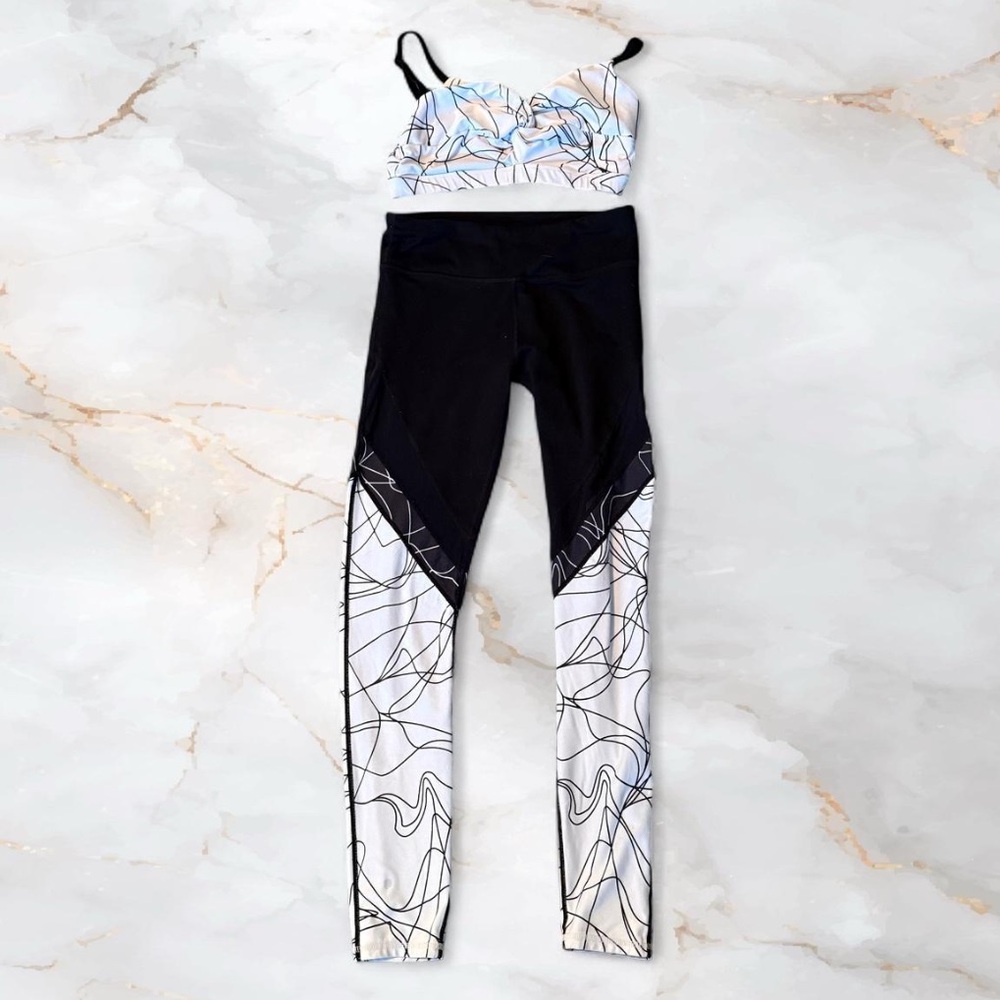 Fabletics Bundle Workout Set Power Hold Leggings + Elizabeth Sports Bra - Picture 5 of 7